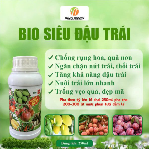 Bio Siêu Đậu Trái Chống Rụng - Sức Mạnh Hữu Cơ Bio X2